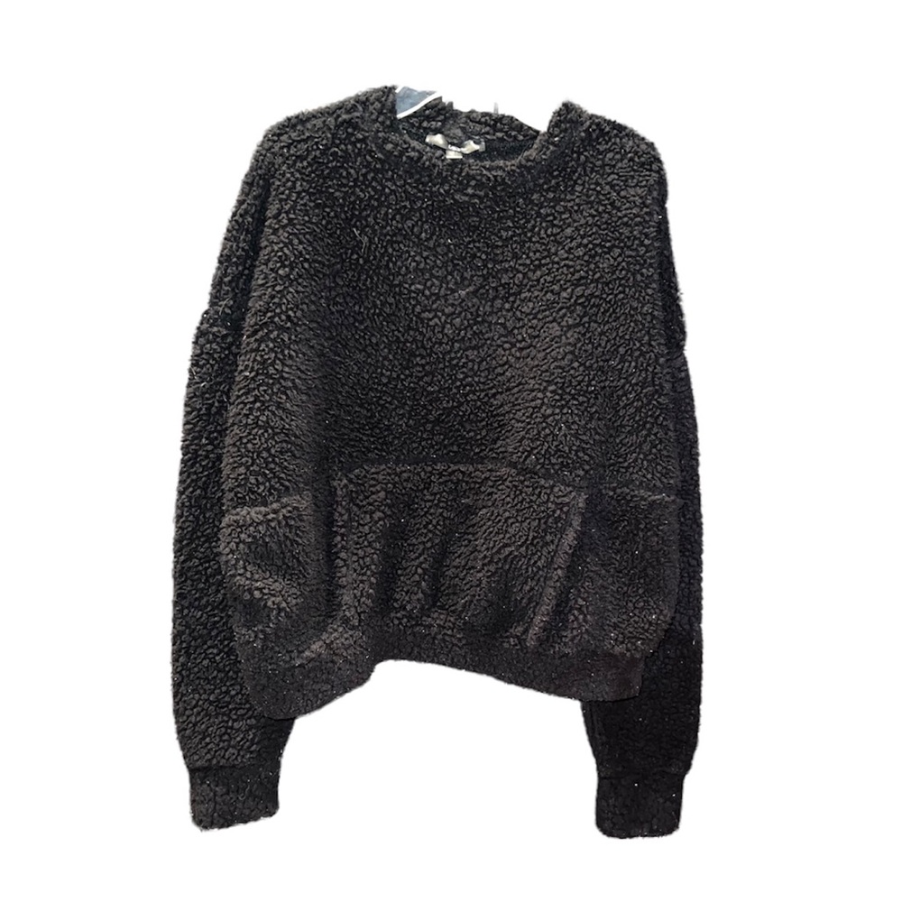 Soft Black Fleece Sweater